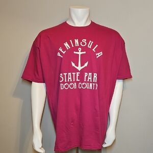 MV Sport Dragonfruit Color Door County Graphic T-Shirt Anchor Novelty